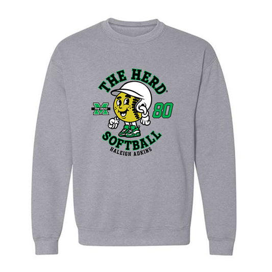 Marshall - NCAA Softball : Haleigh Adkins - Fashion Shersey Crewneck Sweatshirt-0