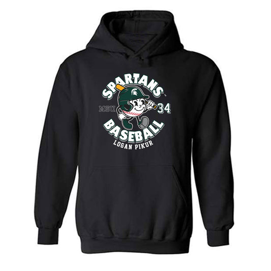 Michigan State - NCAA Baseball : Logan Pikur - Hooded Sweatshirt