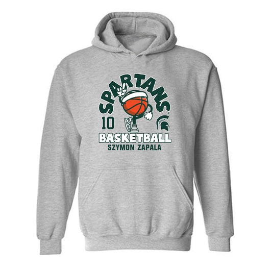 Michigan State - NCAA Men's Basketball : Szymon Zapala - Fashion Shersey Hooded Sweatshirt