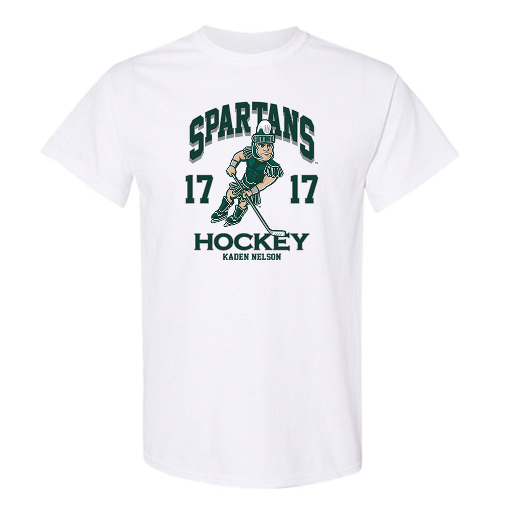 Michigan State - NCAA Men's Ice Hockey : Kaden Nelson - Fashion Shersey T-Shirt-0