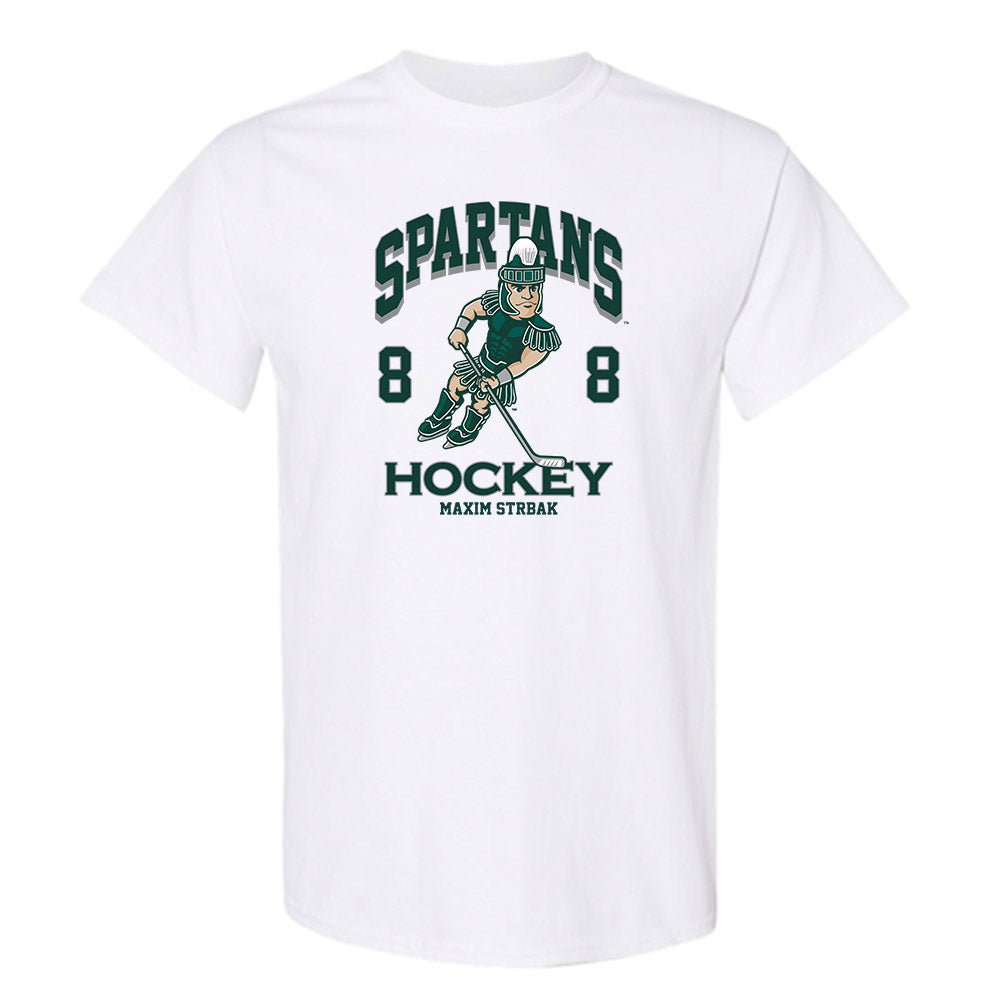Michigan State - NCAA Men's Ice Hockey : Maxim Strbak - Fashion Shersey T-Shirt-0