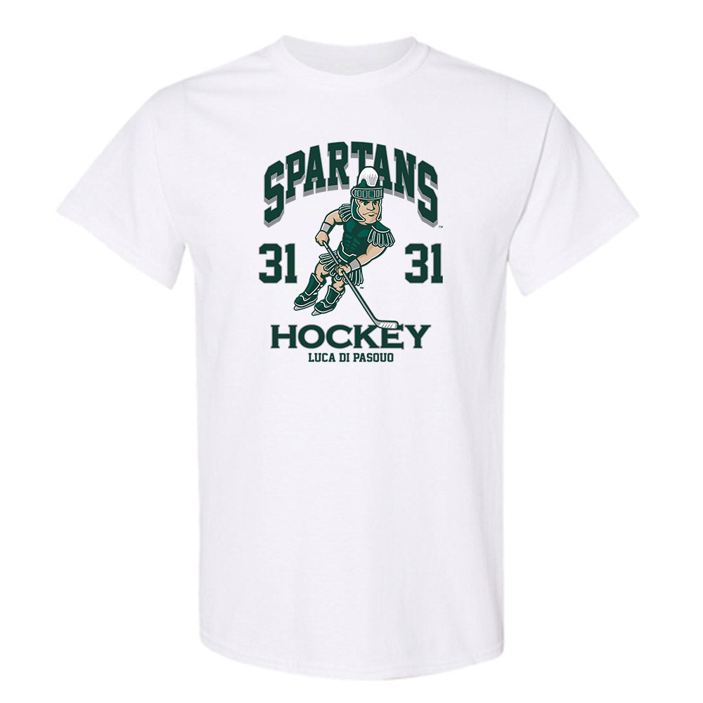 Michigan State - NCAA Men's Ice Hockey : Luca Di Pasquo - Fashion Shersey T-Shirt-0