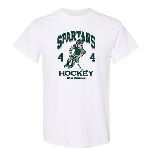 Michigan State - NCAA Men's Ice Hockey : Nash Nienhuis - Fashion Shersey T-Shirt-0