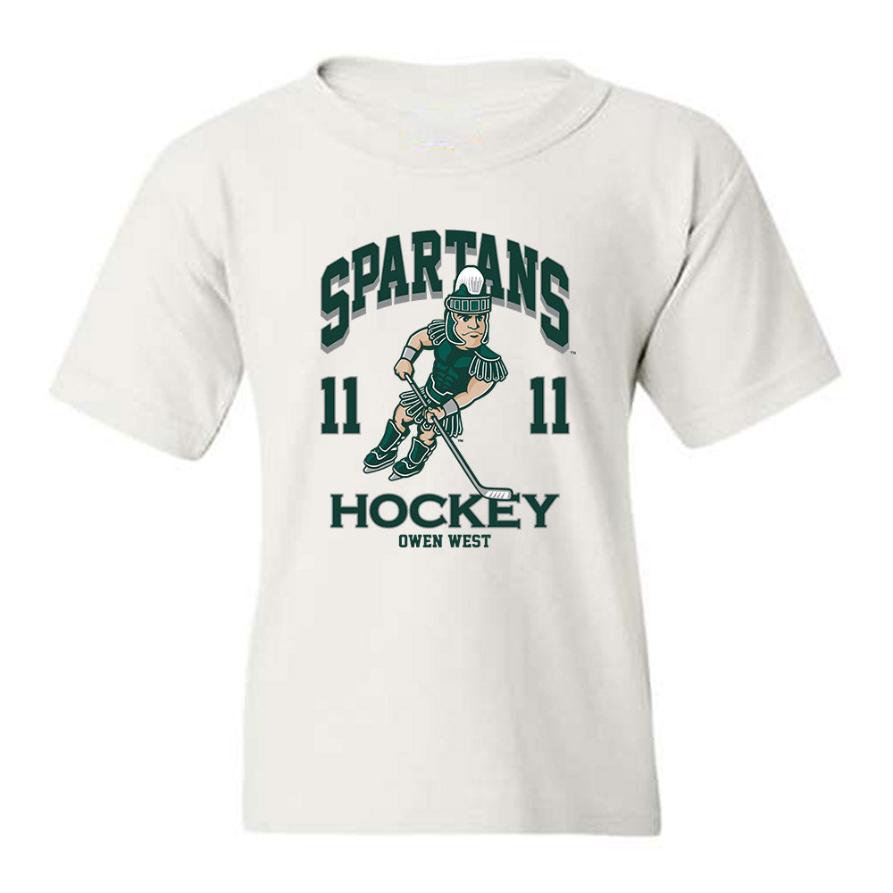 Michigan State - NCAA Men's Ice Hockey : Owen West - Fashion Shersey Youth T-Shirt-0