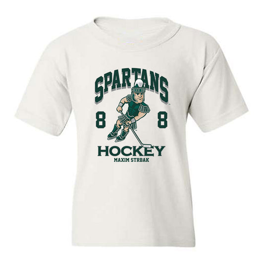 Michigan State - NCAA Men's Ice Hockey : Maxim Strbak - Fashion Shersey Youth T-Shirt-0
