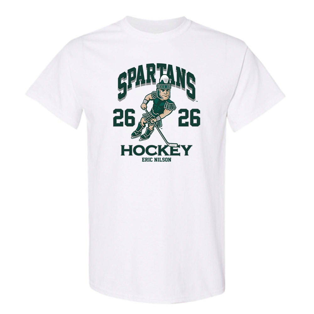 Michigan State - NCAA Men's Ice Hockey : Eric Nilson - Fashion Shersey T-Shirt-0