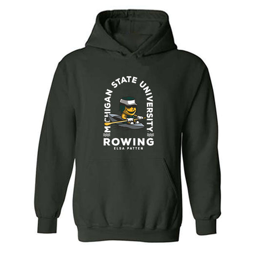 Michigan State - NCAA Women's Rowing : Elsa Patten - Fashion Shersey Hooded Sweatshirt-0
