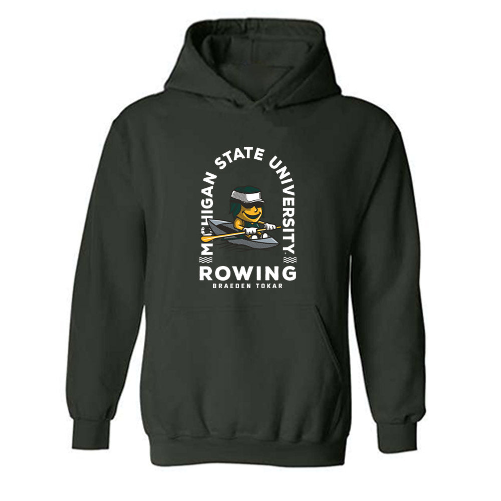 Michigan State - NCAA Women's Rowing : Braeden Tokar - Fashion Shersey Hooded Sweatshirt-0