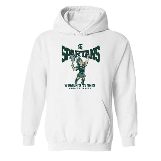 Michigan State - NCAA Women's Tennis : Anna Tsitavets - Fashion Shersey Hooded Sweatshirt-0