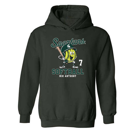 Michigan State - NCAA Softball : Mik Anthony - Hooded Sweatshirt