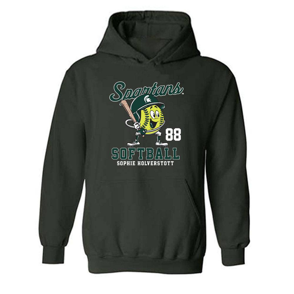 Michigan State - NCAA Softball : Sophie Holverstott - Hooded Sweatshirt-0