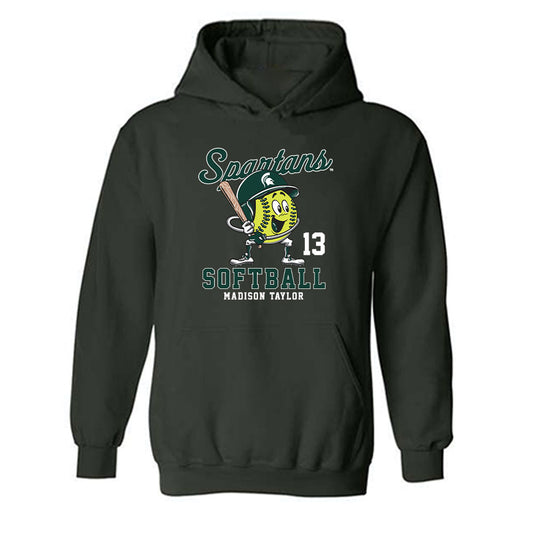 Michigan State - NCAA Softball : Madison Taylor - Hooded Sweatshirt Fashion Shersey