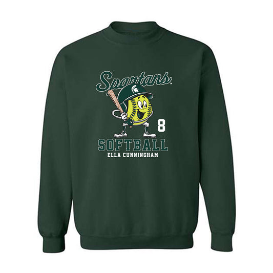 Michigan State - NCAA Softball : Ella Cunningham - Crewneck Sweatshirt-0