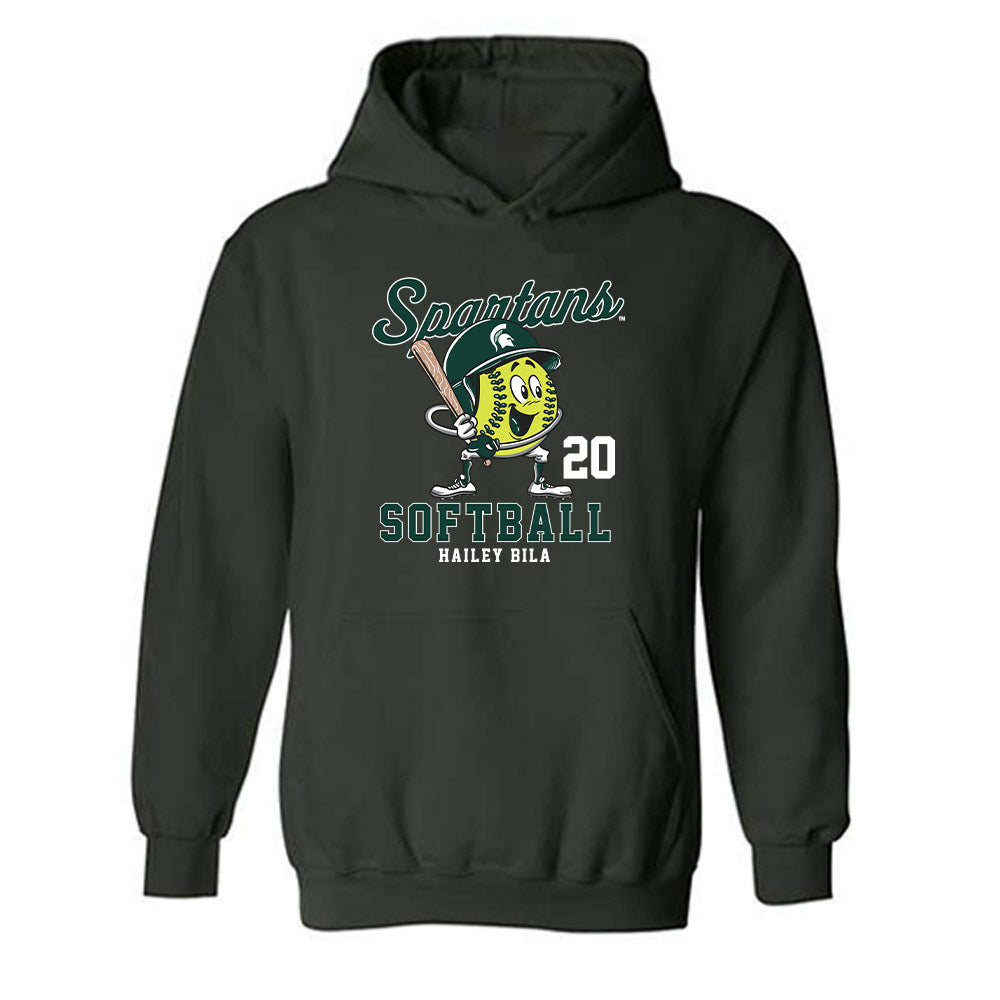 Michigan State - NCAA Softball : Hailey Bila - Hooded Sweatshirt-0