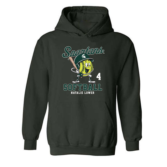 Michigan State - NCAA Softball : Natalie Lower - Hooded Sweatshirt-0