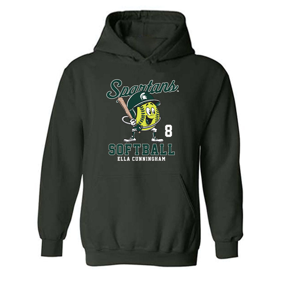 Michigan State - NCAA Softball : Ella Cunningham - Hooded Sweatshirt-0