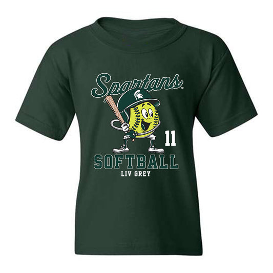 Michigan State - NCAA Softball : Liv Grey - Youth T-Shirt Fashion Shersey