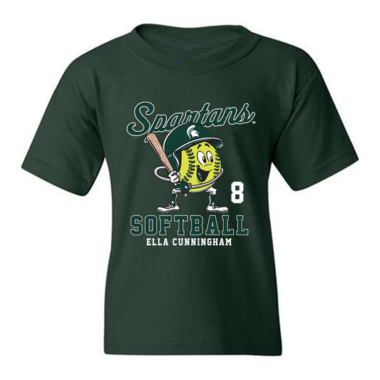 Michigan State - NCAA Softball : Ella Cunningham - Youth T-Shirt-0