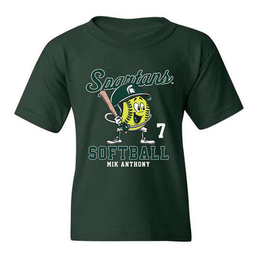 Michigan State - NCAA Softball : Mik Anthony - Youth T-Shirt