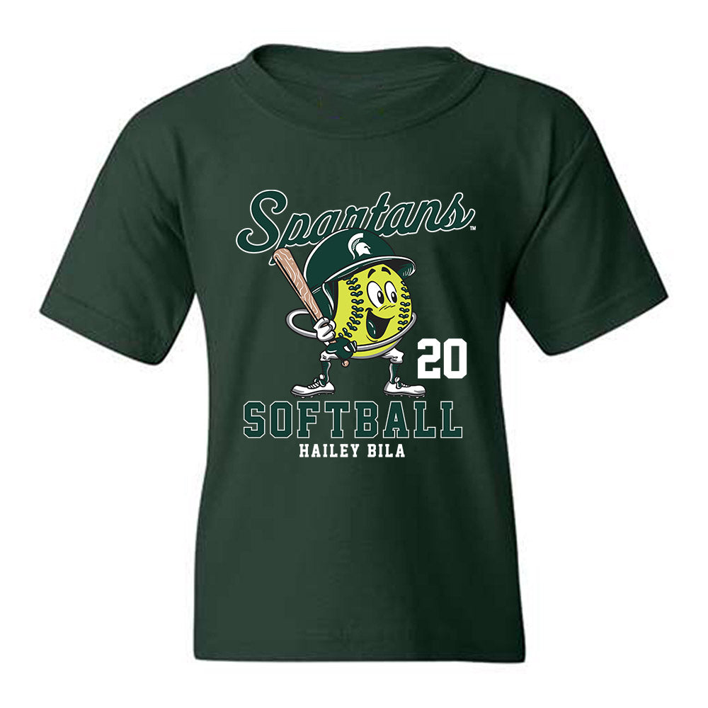 Michigan State - NCAA Softball : Hailey Bila - Youth T-Shirt-0