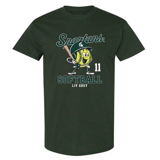 Michigan State - NCAA Softball : Liv Grey - T-Shirt Fashion Shersey