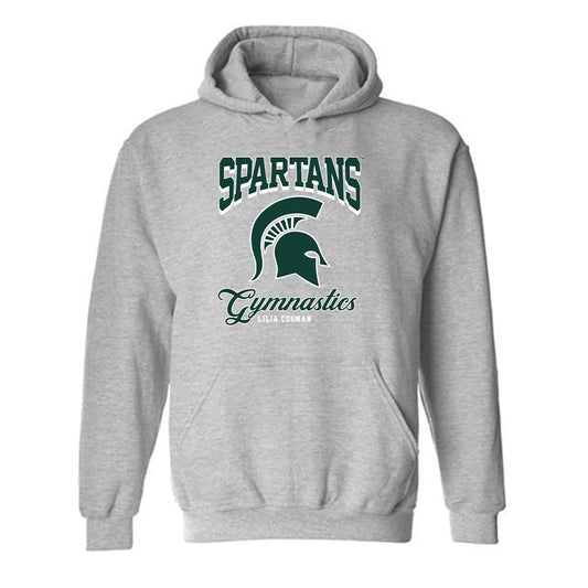 Michigan State - NCAA Women's Gymnastics : Lilia Cosman - Fashion Shersey Hooded Sweatshirt-0