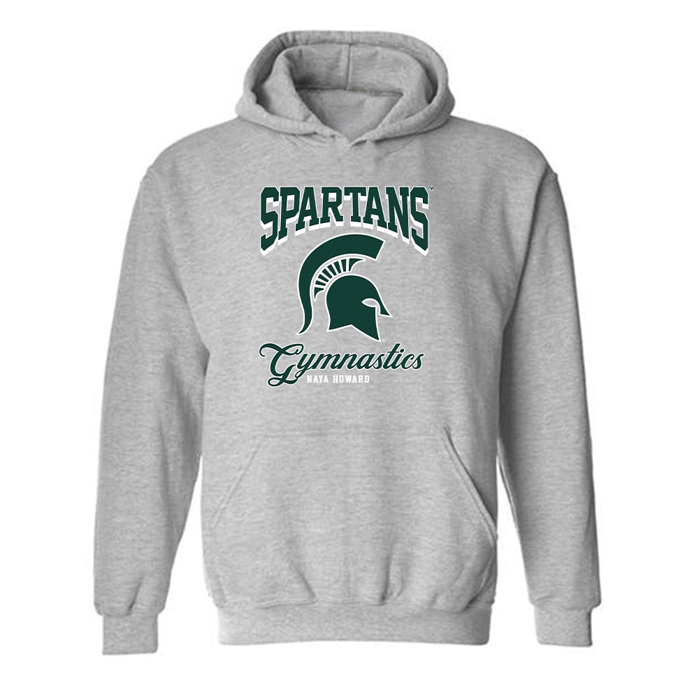 Michigan State - NCAA Women's Gymnastics : Naya Howard - Fashion Shersey Hooded Sweatshirt-0