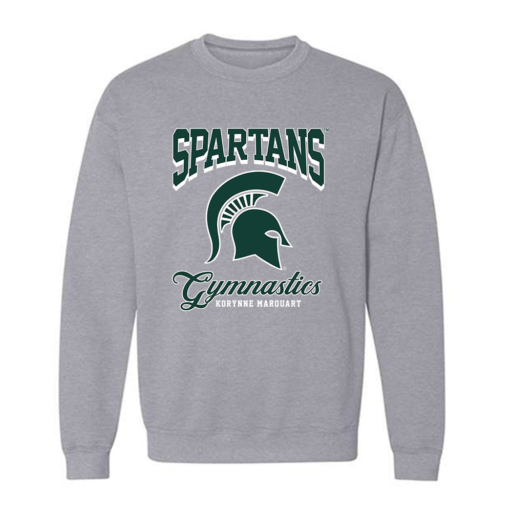 Michigan State - NCAA Women's Gymnastics : Korynne Marquart - Fashion Shersey Crewneck Sweatshirt-0