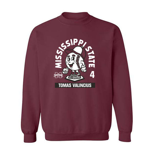 Mississippi State - NCAA Baseball : Tomas Valincius - Crewneck Sweatshirt-0