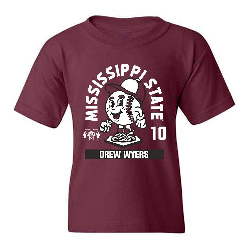 Mississippi State - NCAA Baseball : Drew Wyers - Youth T-Shirt-0