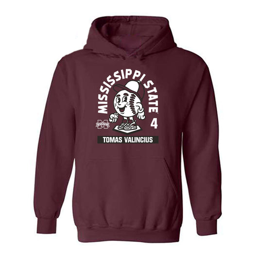 Mississippi State - NCAA Baseball : Tomas Valincius - Hooded Sweatshirt-0