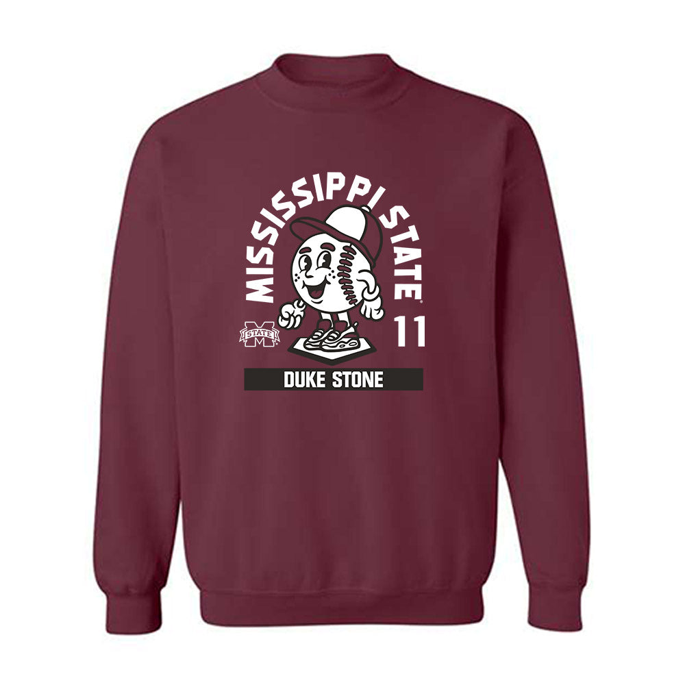Mississippi State - NCAA Baseball : Duke Stone - Crewneck Sweatshirt-0