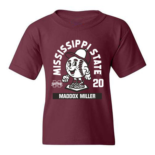Mississippi State - NCAA Baseball : Maddox Miller - Youth T-Shirt-0