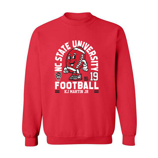 NC State - NCAA Football : KJ Martin Jr - Fashion Shersey Crewneck Sweatshirt