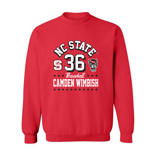 NC State - NCAA Baseball : Camden Wimbish - Crewneck Sweatshirt Fashion Shersey