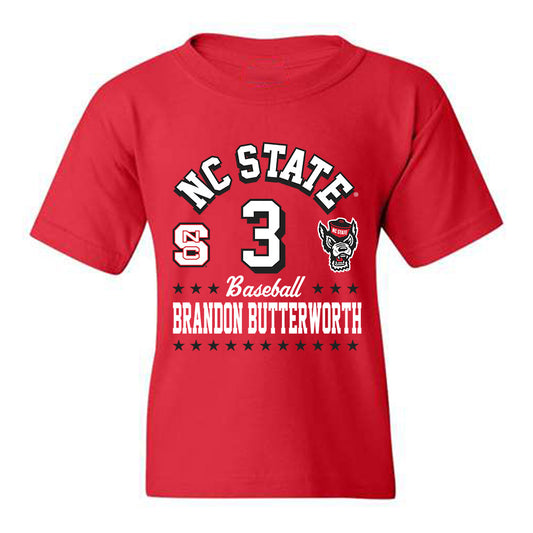 NC State - NCAA Baseball : Brandon Butterworth - Youth T-Shirt Fashion Shersey