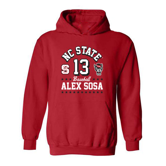 NC State - NCAA Baseball : Alex Sosa - Hooded Sweatshirt Fashion Shersey
