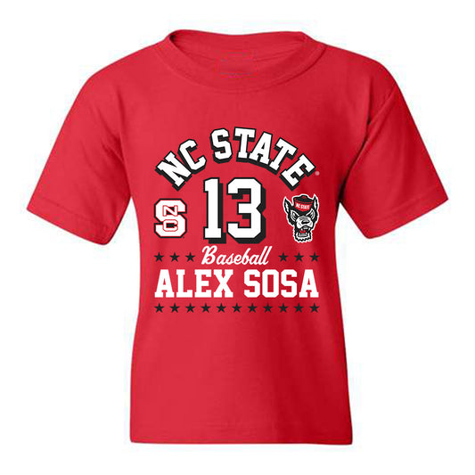 NC State - NCAA Baseball : Alex Sosa - Youth T-Shirt Fashion Shersey