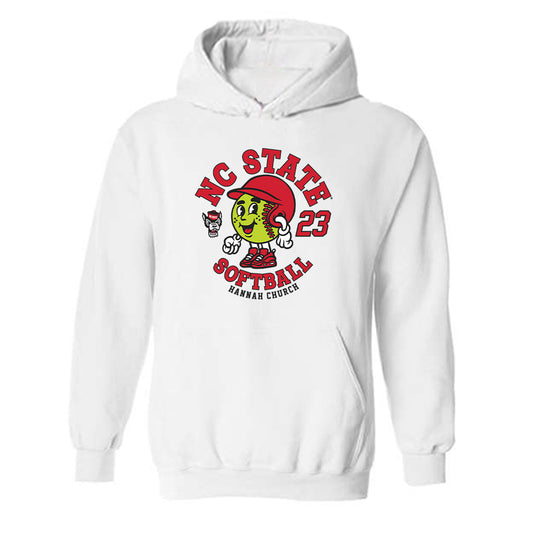 NC State - NCAA Softball : Hannah Church - Fashion Shersey Hooded Sweatshirt-0
