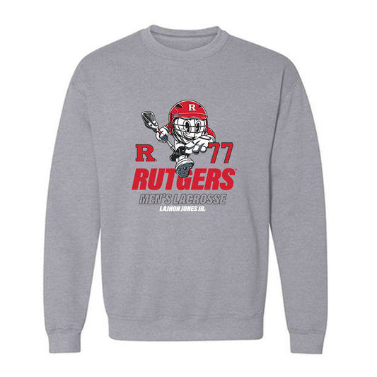 Rutgers - NCAA Men's Lacrosse : LaJhon Jones Jr. - Crewneck Sweatshirt Fashion Shersey