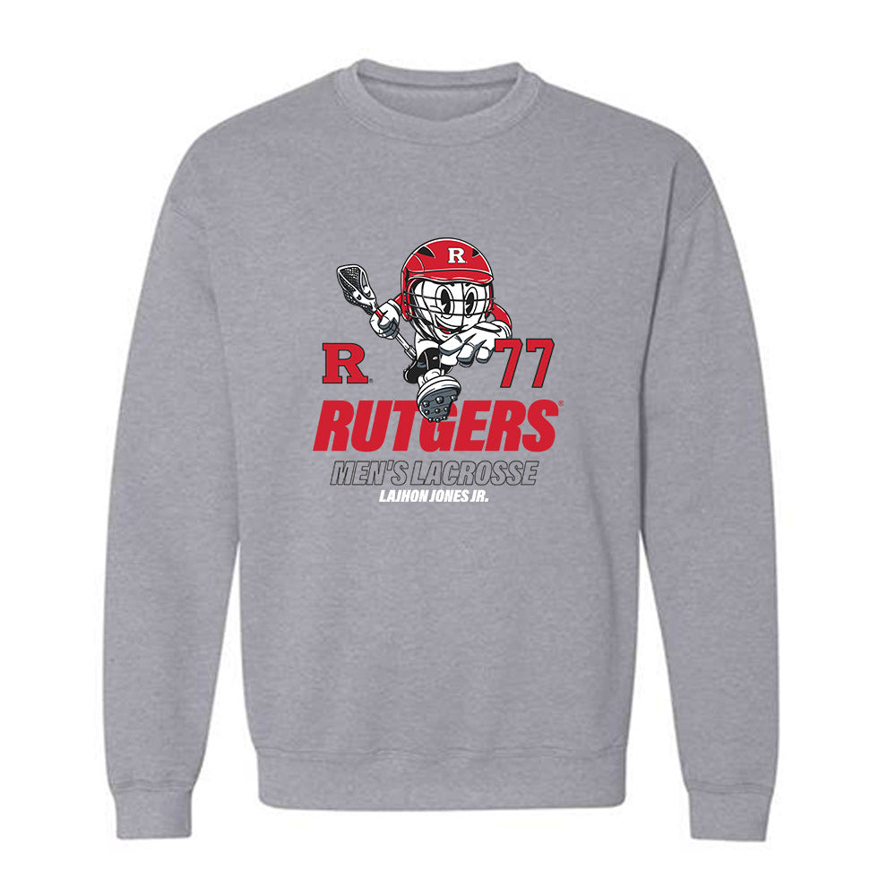 Rutgers - NCAA Men's Lacrosse : LaJhon Jones Jr. - Crewneck Sweatshirt Fashion Shersey