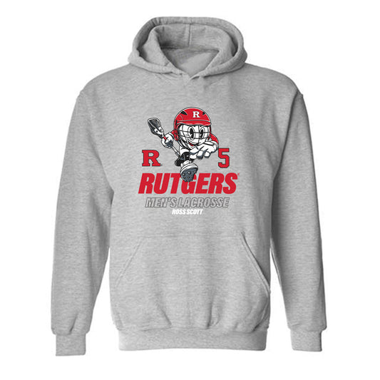 Rutgers - NCAA Men's Lacrosse : Ross Scott - Hooded Sweatshirt Fashion Shersey