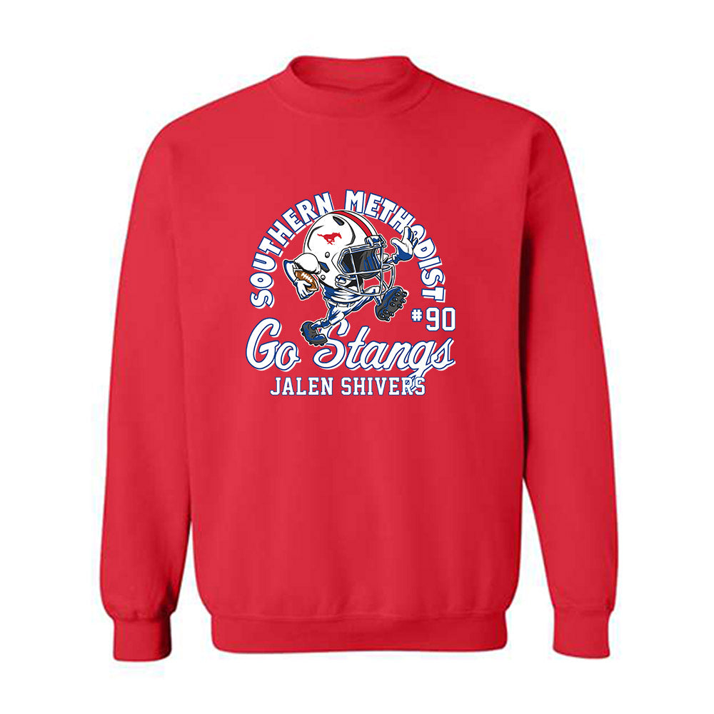 SMU - NCAA Football : Jalen Shivers - Fashion Shersey Crewneck Sweatshirt-0