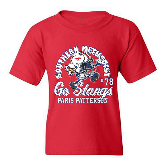 SMU - NCAA Football : Paris Patterson - Fashion Shersey Youth T-Shirt-0