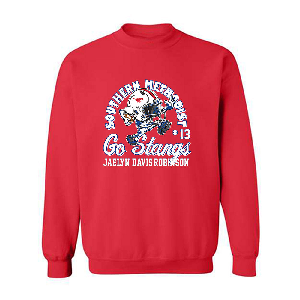 SMU - NCAA Football : Jaelyn Davis-Robinson - Fashion Shersey Crewneck Sweatshirt-0