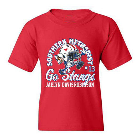 SMU - NCAA Football : Jaelyn Davis-Robinson - Fashion Shersey Youth T-Shirt-0