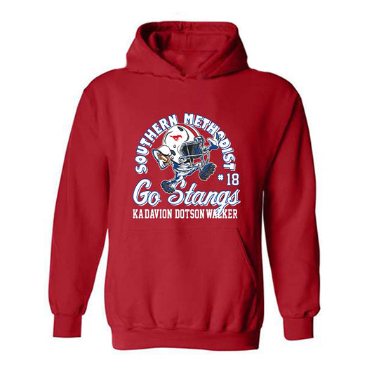 SMU - NCAA Football : Ka'Davion Dotson-Walker - Fashion Shersey Hooded Sweatshirt-0