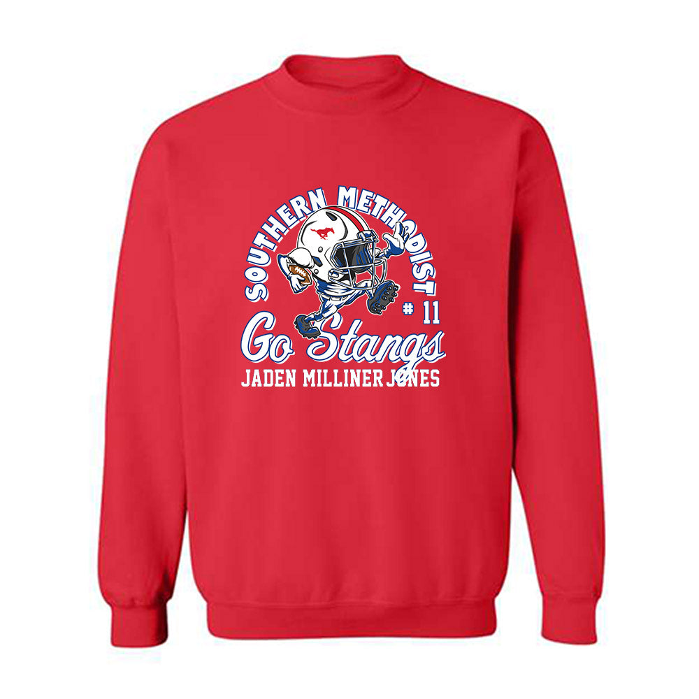 SMU - NCAA Football : Jaden Milliner-Jones - Fashion Shersey Crewneck Sweatshirt-0