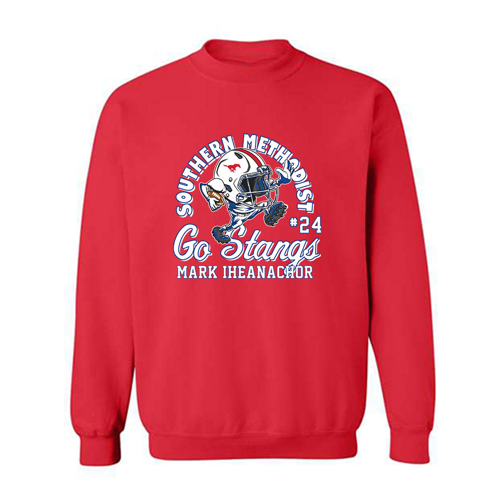 SMU - NCAA Football : Mark Iheanachor - Fashion Shersey Crewneck Sweatshirt-0