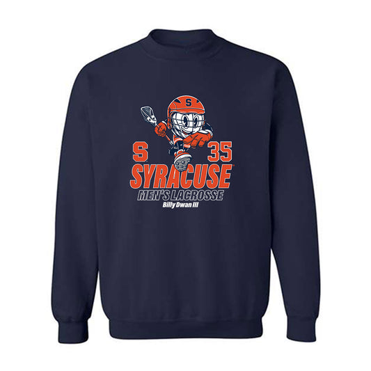 Syracuse - NCAA Men's Lacrosse : Billy Dwan III - Fashion Shersey Crewneck Sweatshirt-0